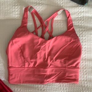 LULULEMON GUAVA PINK SPORTS BRA! size 6! WORN ONCE